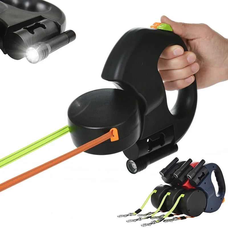 TwistGuard LED Double Dog Leash Delight